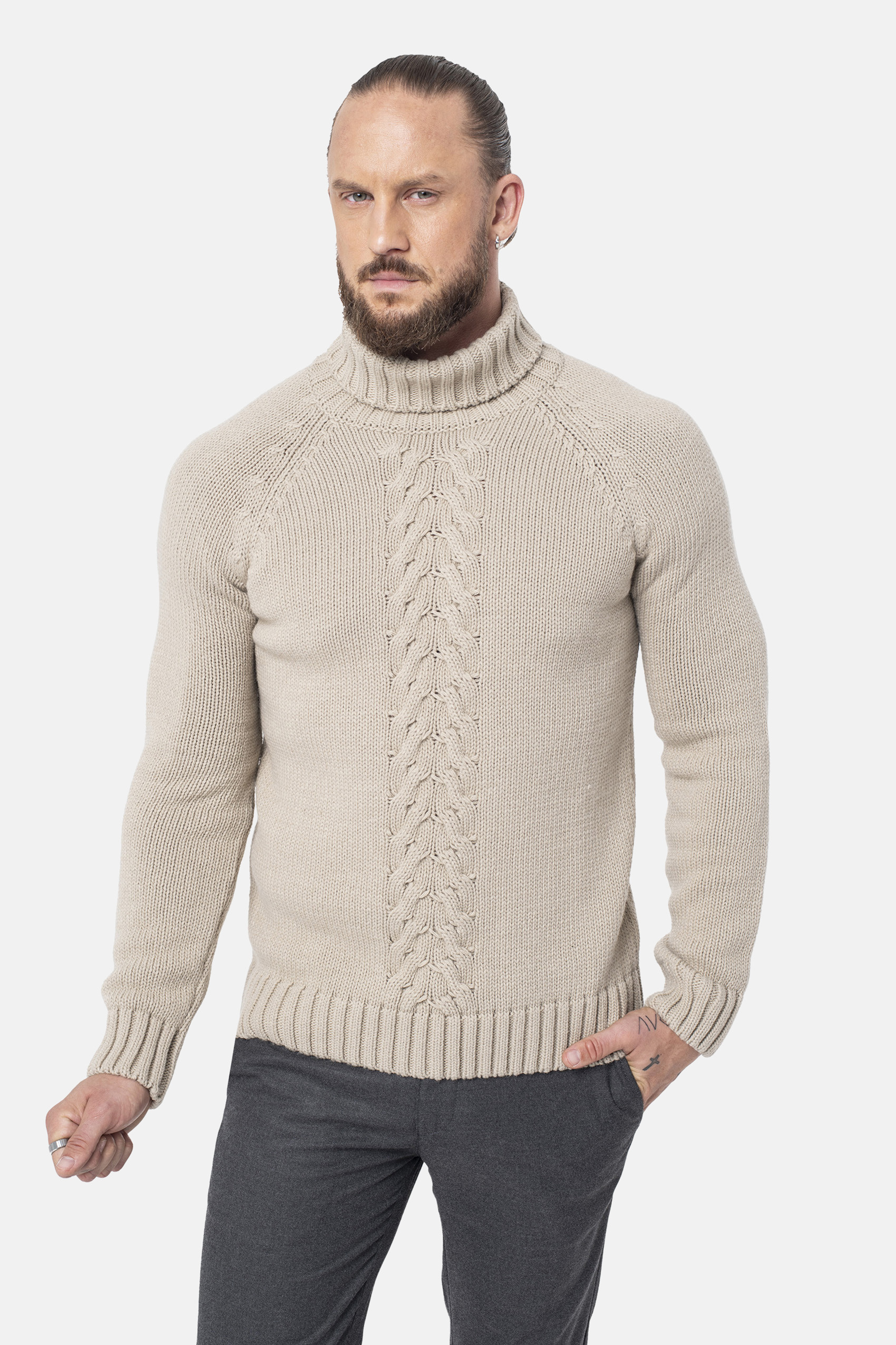 SWETER GIVELET GOLF BEŻ