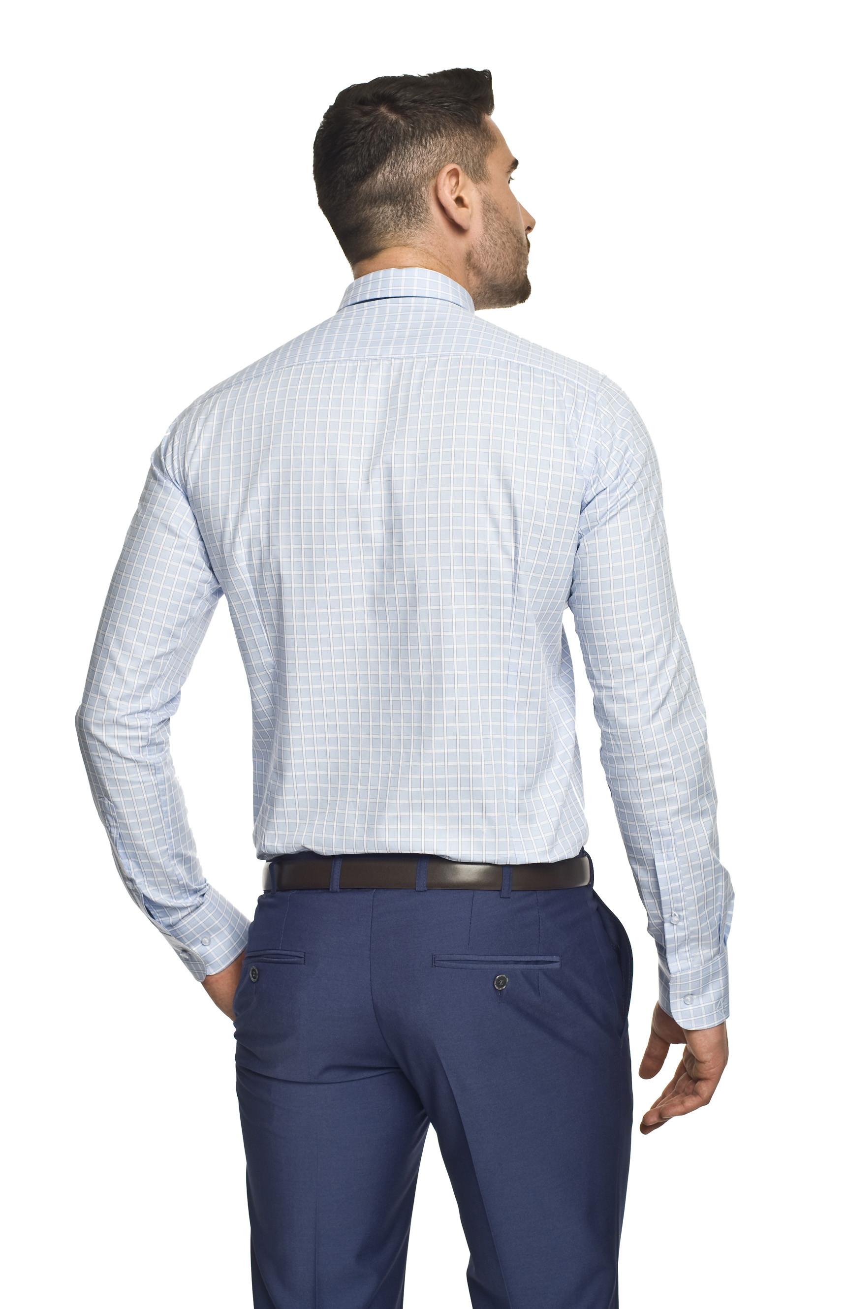 KOSZULA WINBERG 2560 DŁUGI RĘKAW SLIM FIT NIEBIESKI