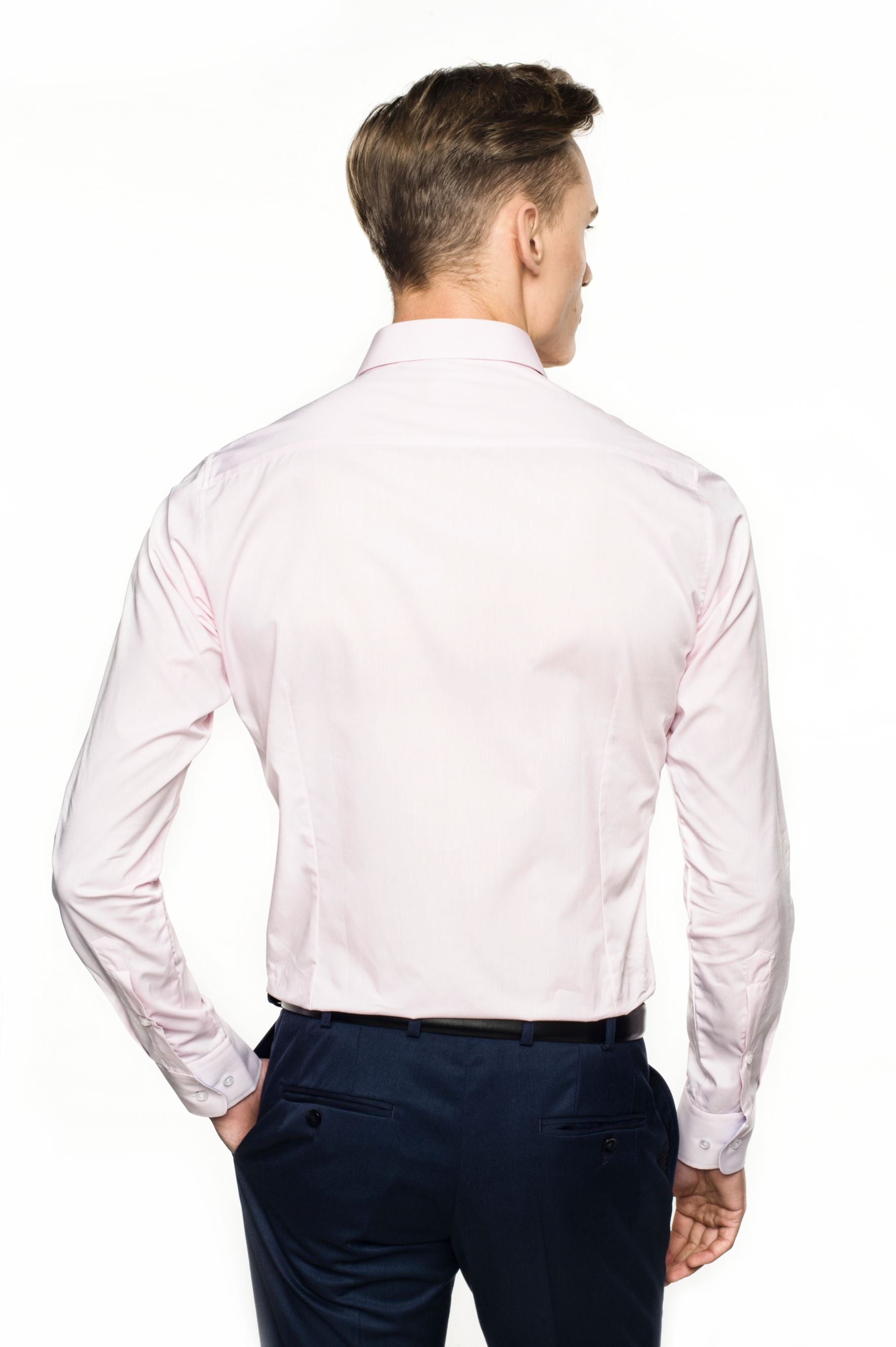 KOSZULA BEXLEY 2493 DŁUGI RĘKAW SLIM FIT RÓŻ