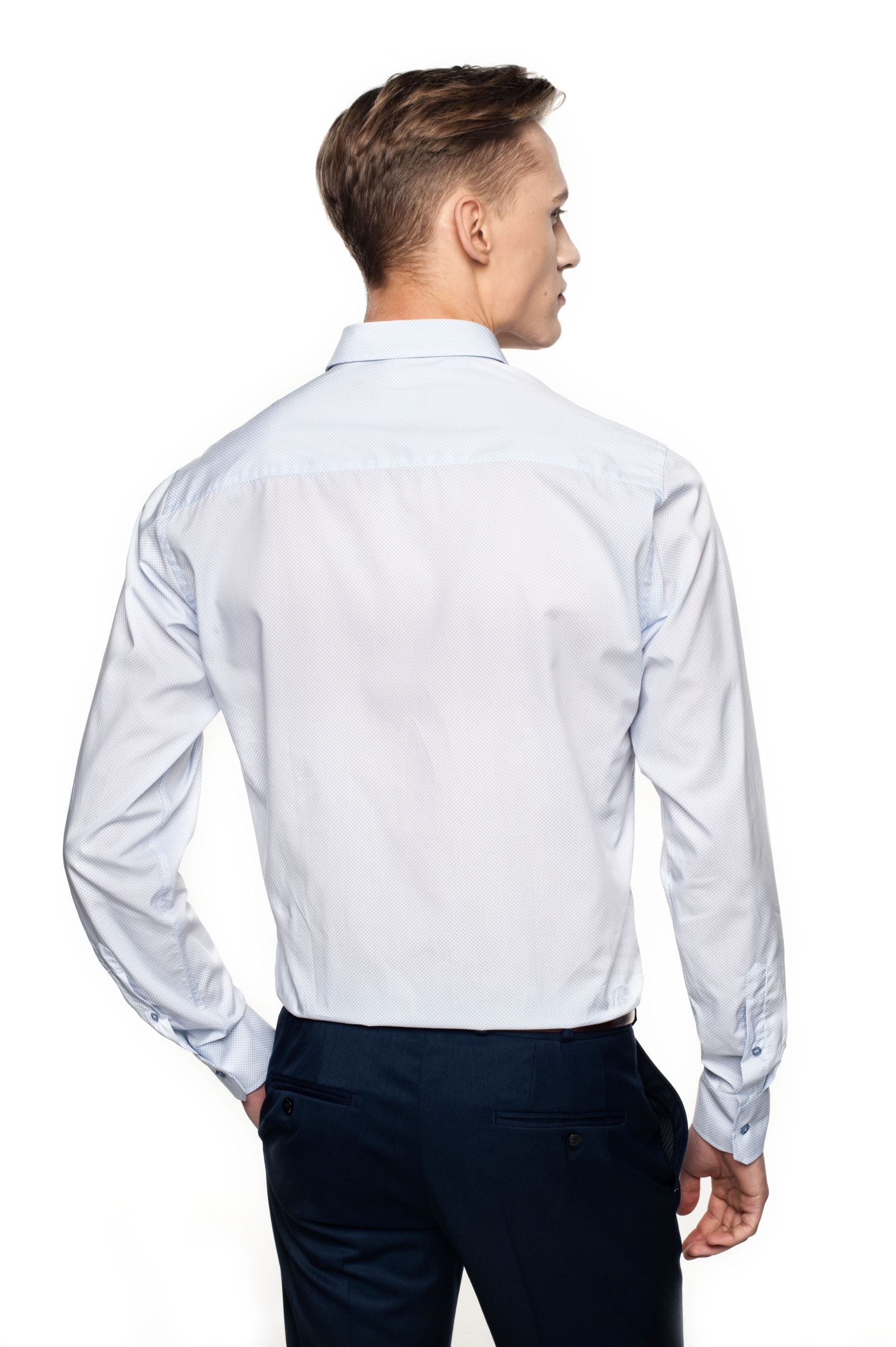 KOSZULA VERSONE 2689 DŁUGI RĘKAW SLIM FIT BIAŁY